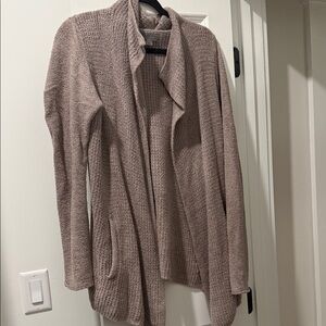 Barefoot Dreams Taupe Open Front Cardigan